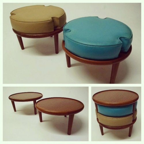 End Table / 2 Stools