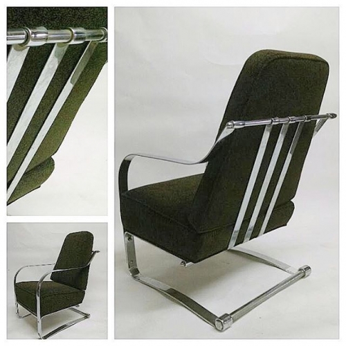 1930s Machine Age Lounge Chair